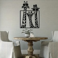 Stylish Giraffe Metal Wall Art