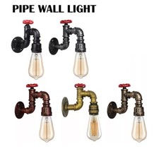 Vintage Industrial Wall Lamp Rustic Porch Lamp Steampunk Water Pipe Wall Light
