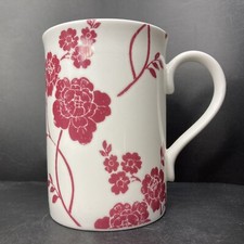Laura Ashley 2008 Red Roses floral fine bone china mug hand decorated in England