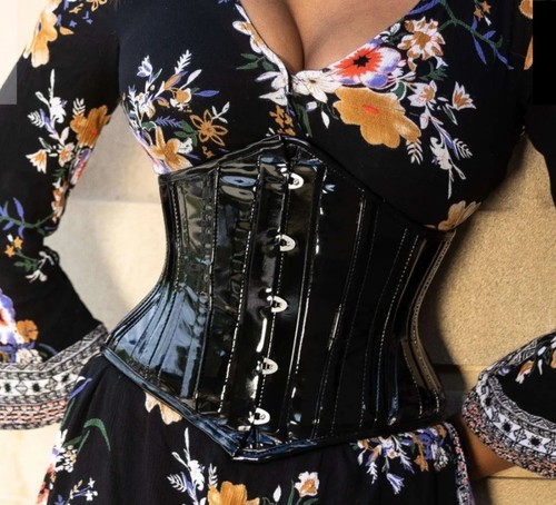 Corset story black pvc - story,