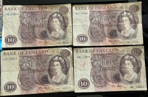 Old ten pound notes - x, £10