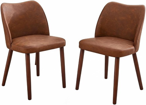 Pcs leather dining chairs - pu,