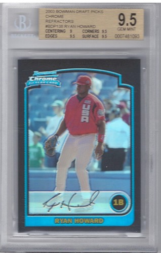 Bgs gem mint 2003 bowman - mint,