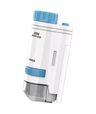80-200X Electric Mini Microscope with LED Light Pocket Microscope (Blue)