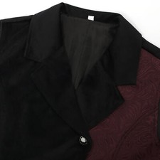 Formal Gothic Steampunk Victorian Cosplay Waistcoat Mens Brocade Tailored