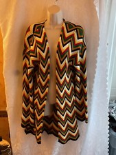 BNNT FAB LADIES RETRO HIPPIE FESTIVAL/BEACH LONG MULTICOLOURED CROCHET JACKET