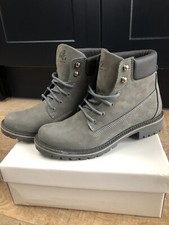 Wills Vegan Dock Boots - Grey Vegan Suede. Size 8/41. Worn Once. Comes with Box.