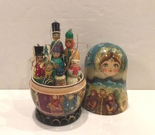 Vtg. Russian Ornament Set 8