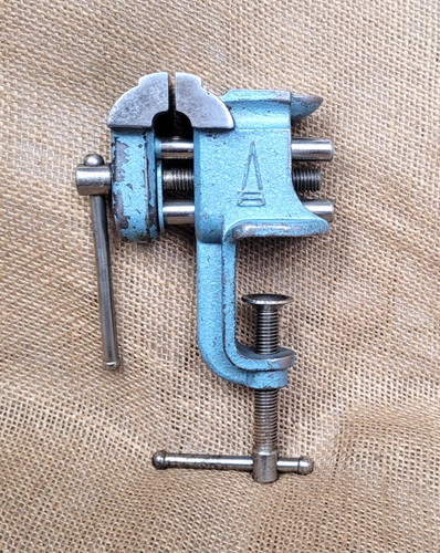 Vintage soviet mini vice with - soviet,