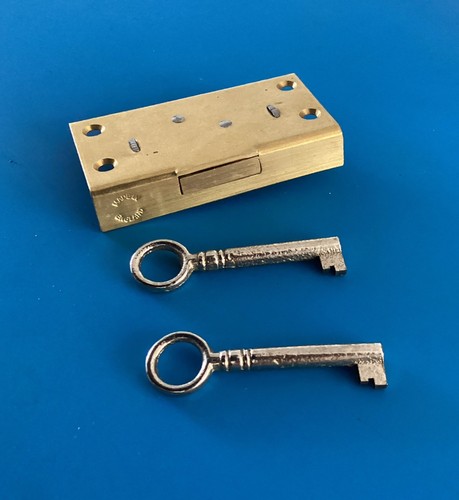 Vintage brass half mortise - brass,