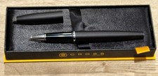 Vintage Cross Calais Matte Black Rollerball Pen NIB Cap Action 2004-09 AT0112-3