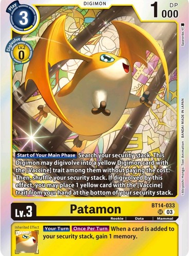 Patamon bt14 033 nm - patamon, sr
