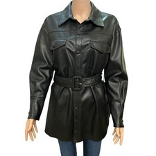 Zara Faux Leather Shacket