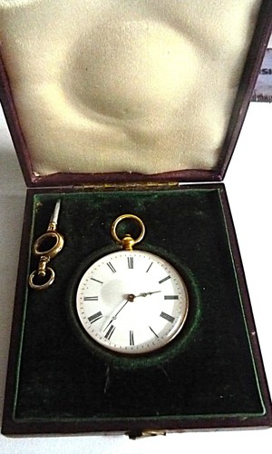 18k solid gold pocket - gold, watch