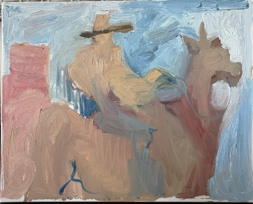 Western cowboy surrealism - western,