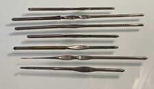 UNIQUE COLLECTION OF METAL LACE WEIGHT ( FOR COTTON & SILK )  CROCHET HOOKS