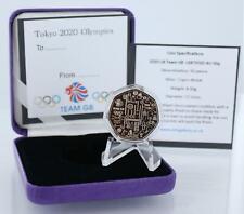 2020 Tokyo Olympics Team GB 50p coin heptagon capsule Purple Deluxe Case BU
