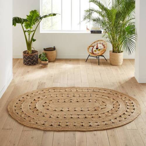 Oval rug 100 - oval, natural
