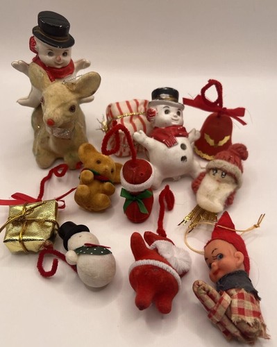 Vtg mixed lot flocked - mixed, of
