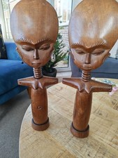 Pair of 14.5" Hand Carved