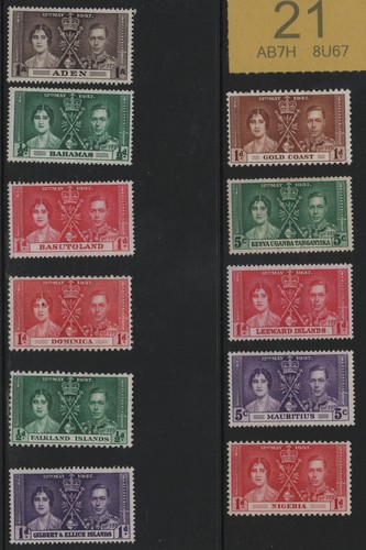 1937 coronation mint stamp - coronation, 11