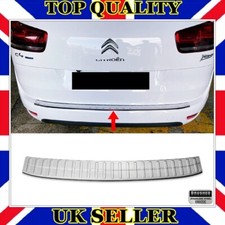Chrome Rear Bumper Protector BRUSHED S.STEEL For CITROEN C4 PICASSO 2013 ONWARDS