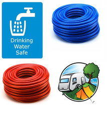 10mm or 12mm Cold / Hot Drinking Water Caravan Hose Drinking Red Blue