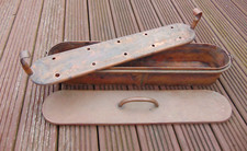 Antique Artisan French Copper Fish Poacher Kettle Pan with Lid & Lifter