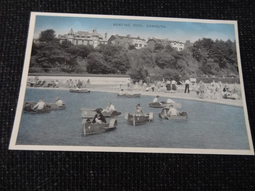 Boating pool exmouth - exmouth, postcard