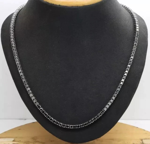 22ct round black simulated - round,