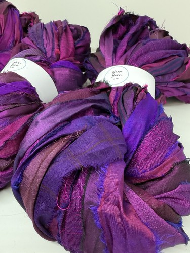 Sari silk ribbon textile art - silk,