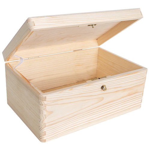 Large plain wooden storage - large, box