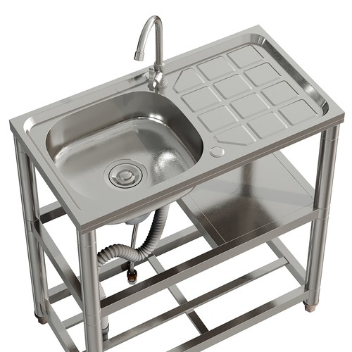 Multi use stainless steel sink - steel,