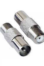 1x Antenna Satellite Coax Connector Aerial Male Adapter F Female Pack