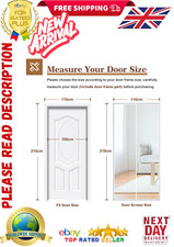 Fly Screen Door 110 X 210 cm Reinforced Polyester Double Door Screen White