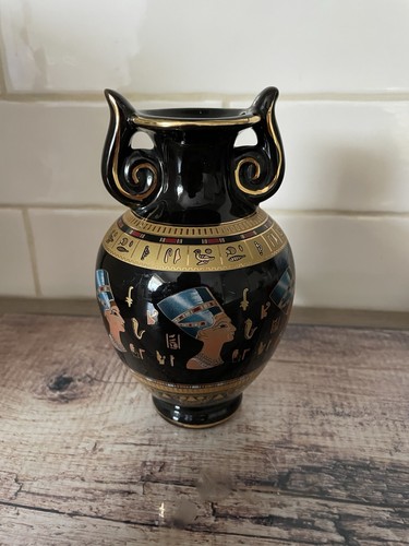 Small egyptian themed vase - small,