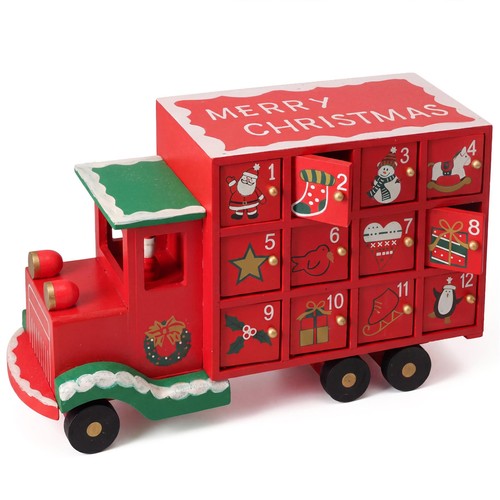Christmas wooden red - christmas, truck