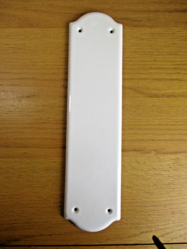 Vintage white ceramic door - white,