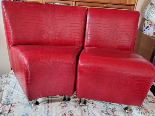 Rem red leather - red, x2