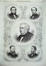 Old Antique Print 1869 New