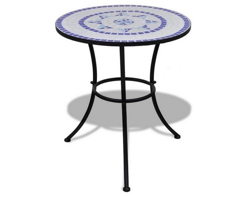 Mosaic table 60cm - table, blue
