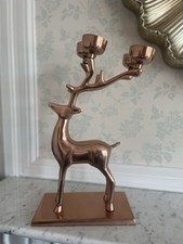 Magnificent Contemporary Reindeer Stag Tealight Holder 15" 38cm Xmas Decoration 