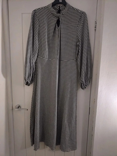 Dogtooth fit flare dress - fit, n