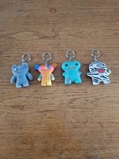 4x Mini Plastic Fuggler Keyrings 6cm 