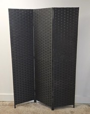 Wicker Rattan Folding Room Divider Separator Privacy Screen 3 Panels (RRP £50)