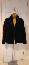 80s 90s Richards Opera Black Velvet Short  Jacket, Coat Size Uk Large, Evening. 