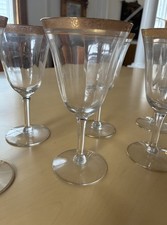 Vintage Gold Rimmed Wine