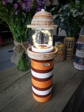 Burnt Orange Retro Brown Table Lamp Bedside Lamp Lighthouse Christmas Gift Idea