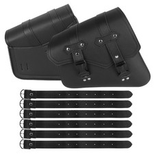 Versatile Motorcycle Saddlebags PU Leather Side Bags for Short or Long Journeys