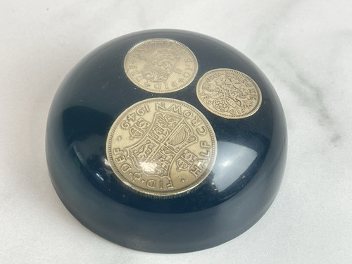 1947 british coin paperweight - 1947,